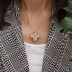 Pırlanta Mineli Özel Tasarım Elhamra Kolye