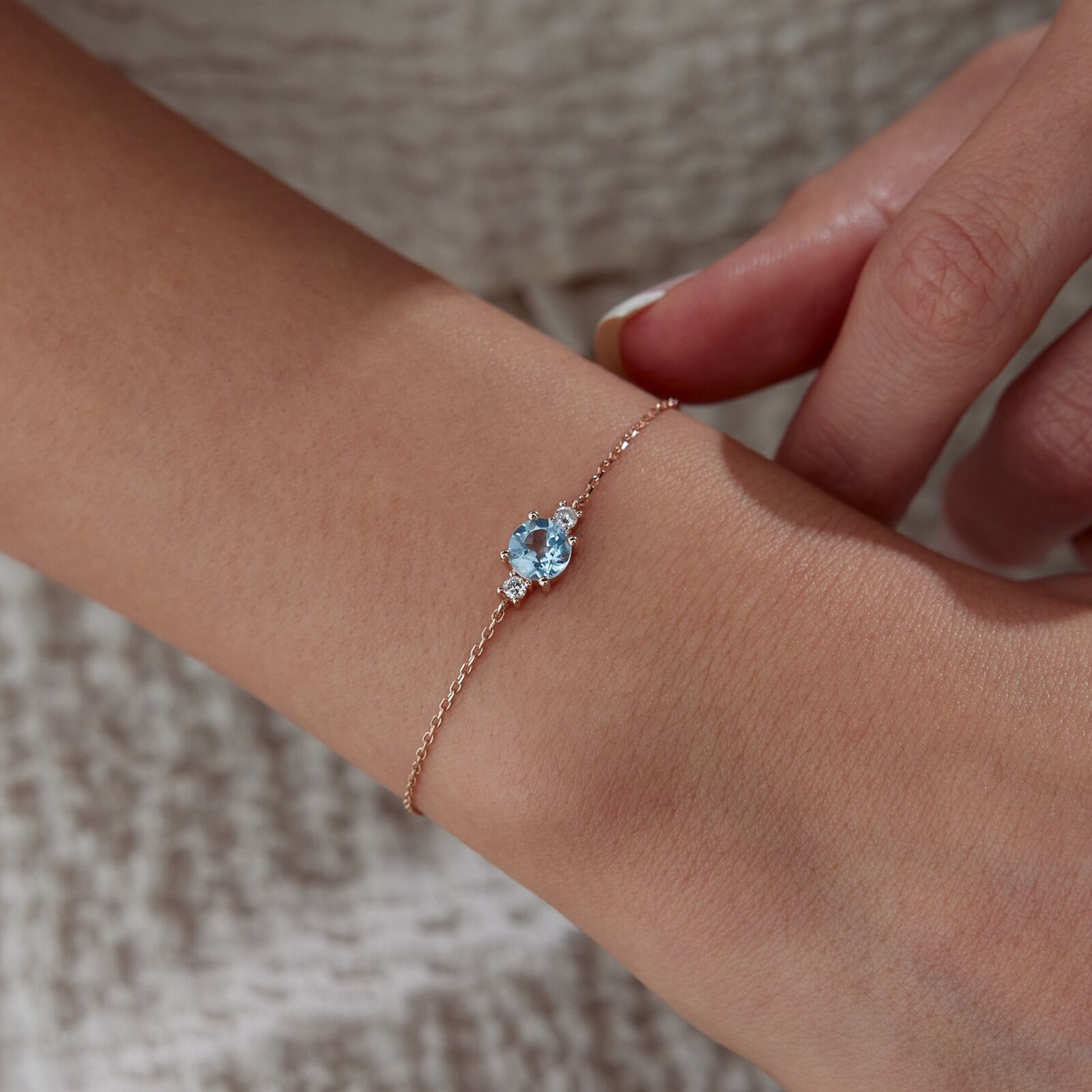 0.96 Ct Aqua Gleam Bileklik