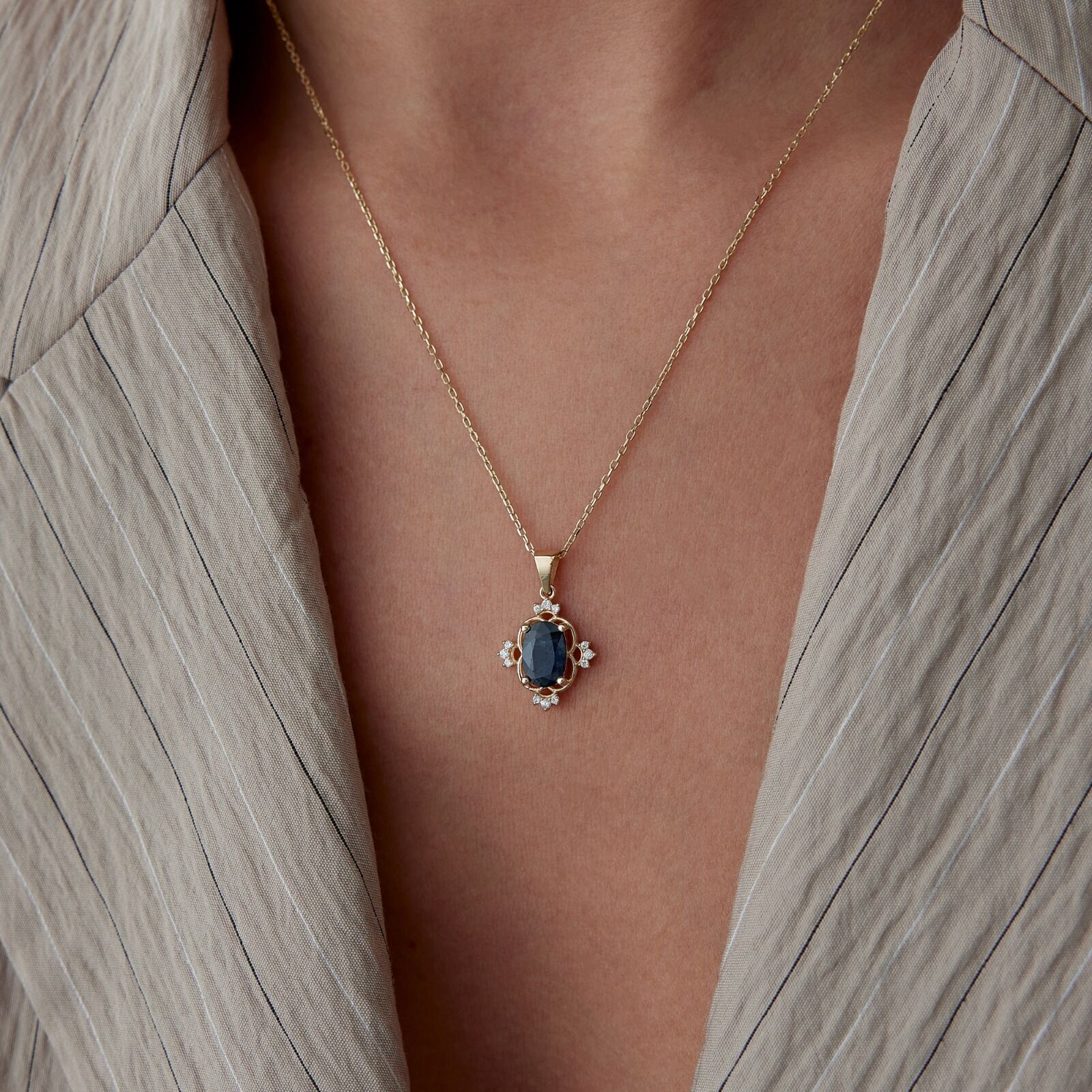 1.28 Ct Pırlanta Laci Kolye