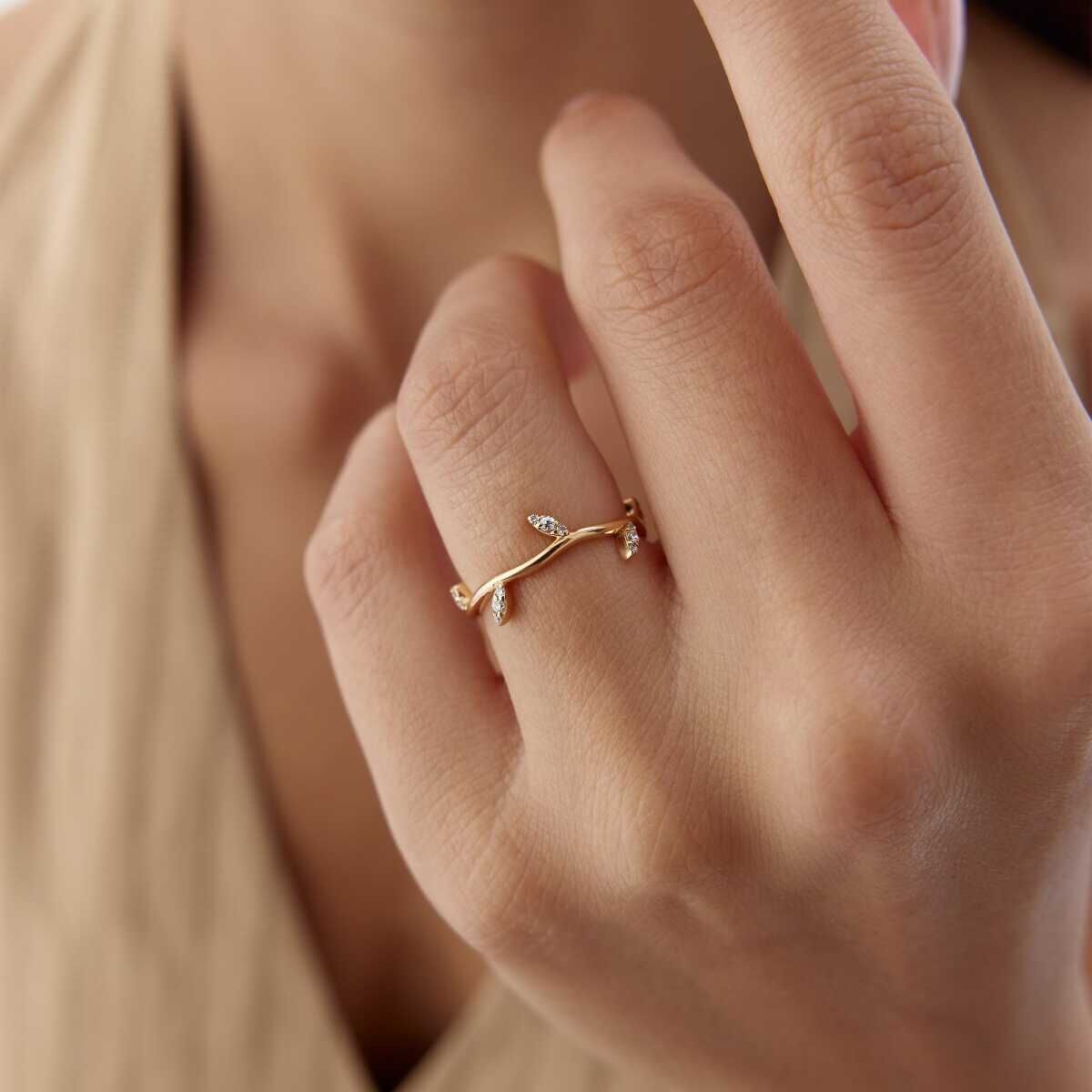 0.12 Ct Pırlanta Dal Yüzük