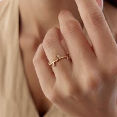 0.12 Ct Pırlanta Dal Yüzük