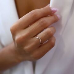 0.05 Ct Pırlanta Pave Yüzük