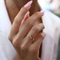 0.10 Ct Pırlanta Peak Yüzük