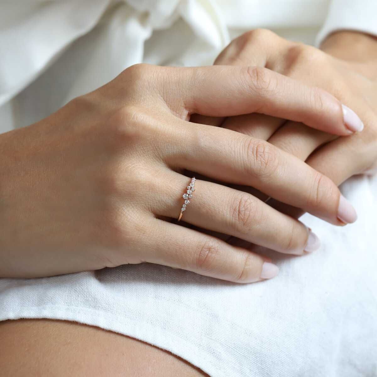 0.17 Ct Pırlanta Queen Yüzük