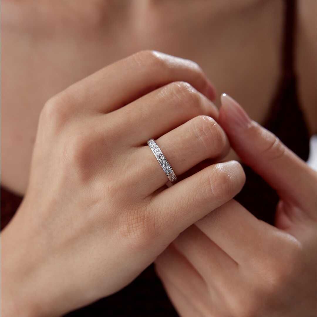 0.56 Ct Pırlanta Bagetli Tamtur Yüzük