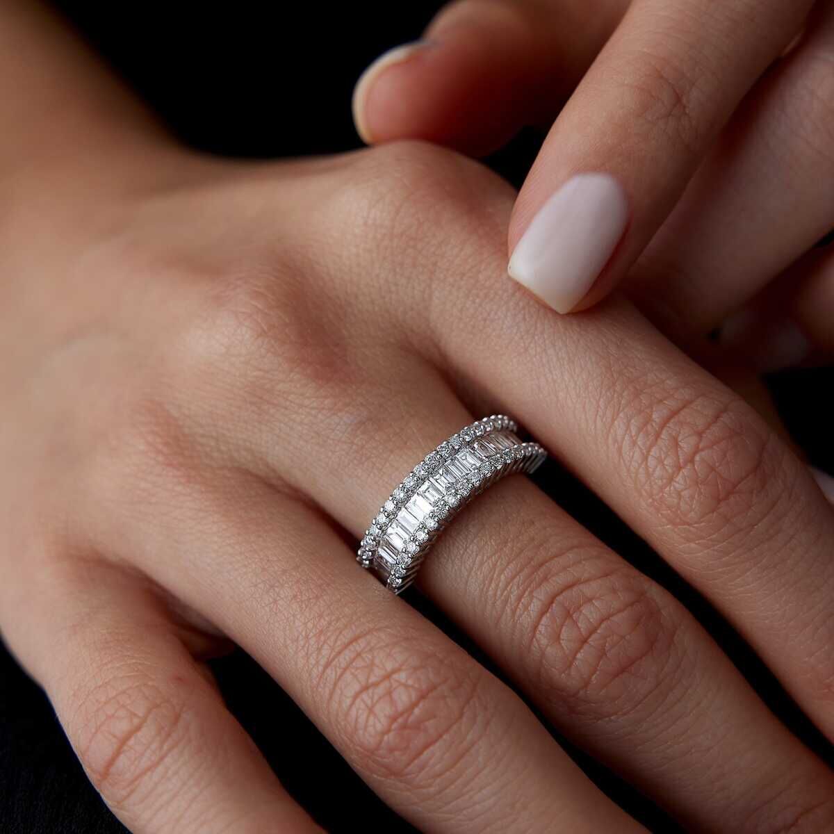 1.18 Ct Pırlanta Yarımtur Pua Tasarım Yüzük