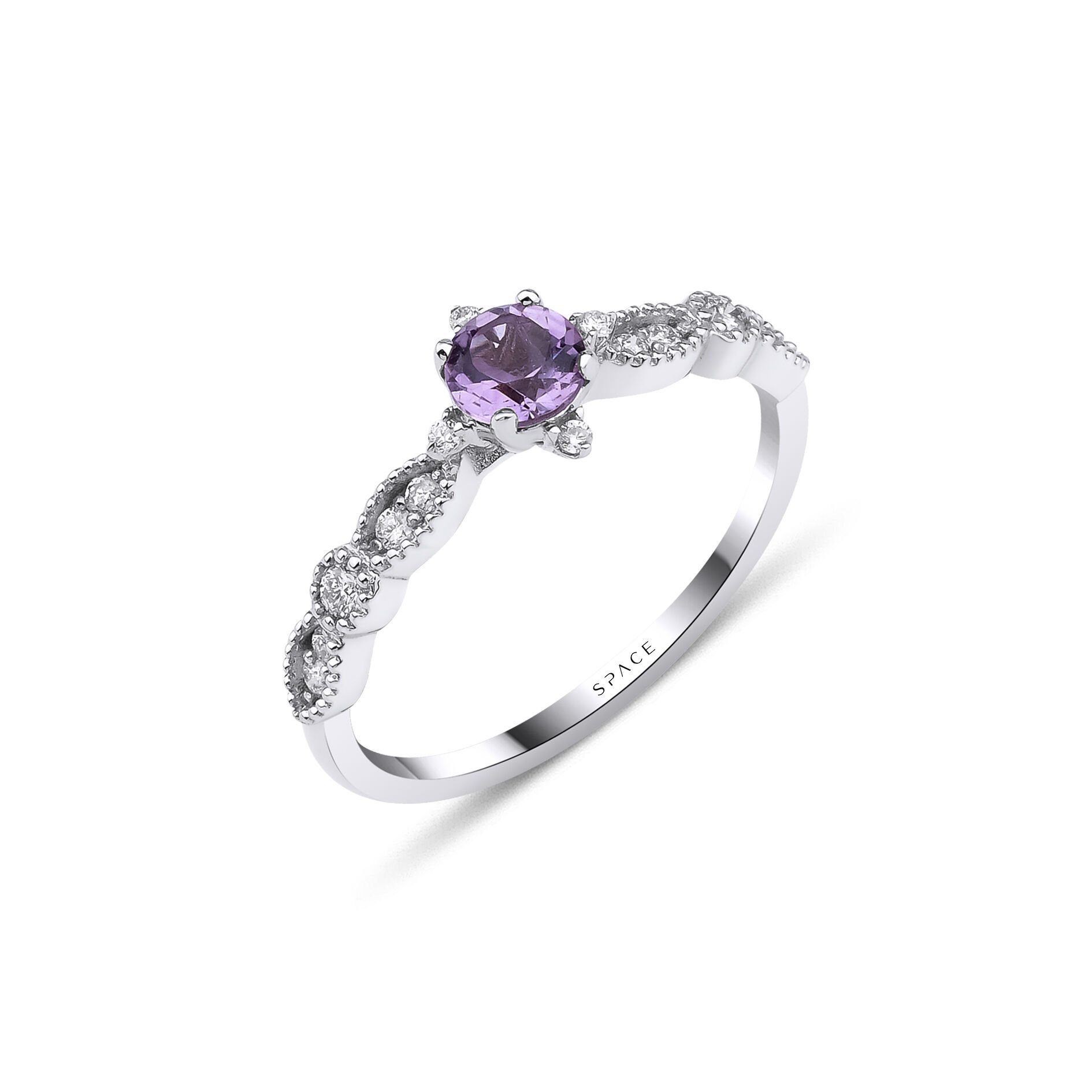 0.47 ct Payone Ametist Pırlanta Yüzük