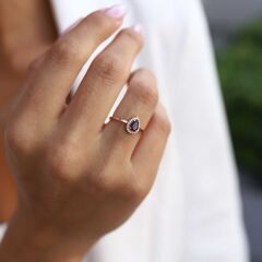 0.21 Ct Pırlanta Yakut Yüzük