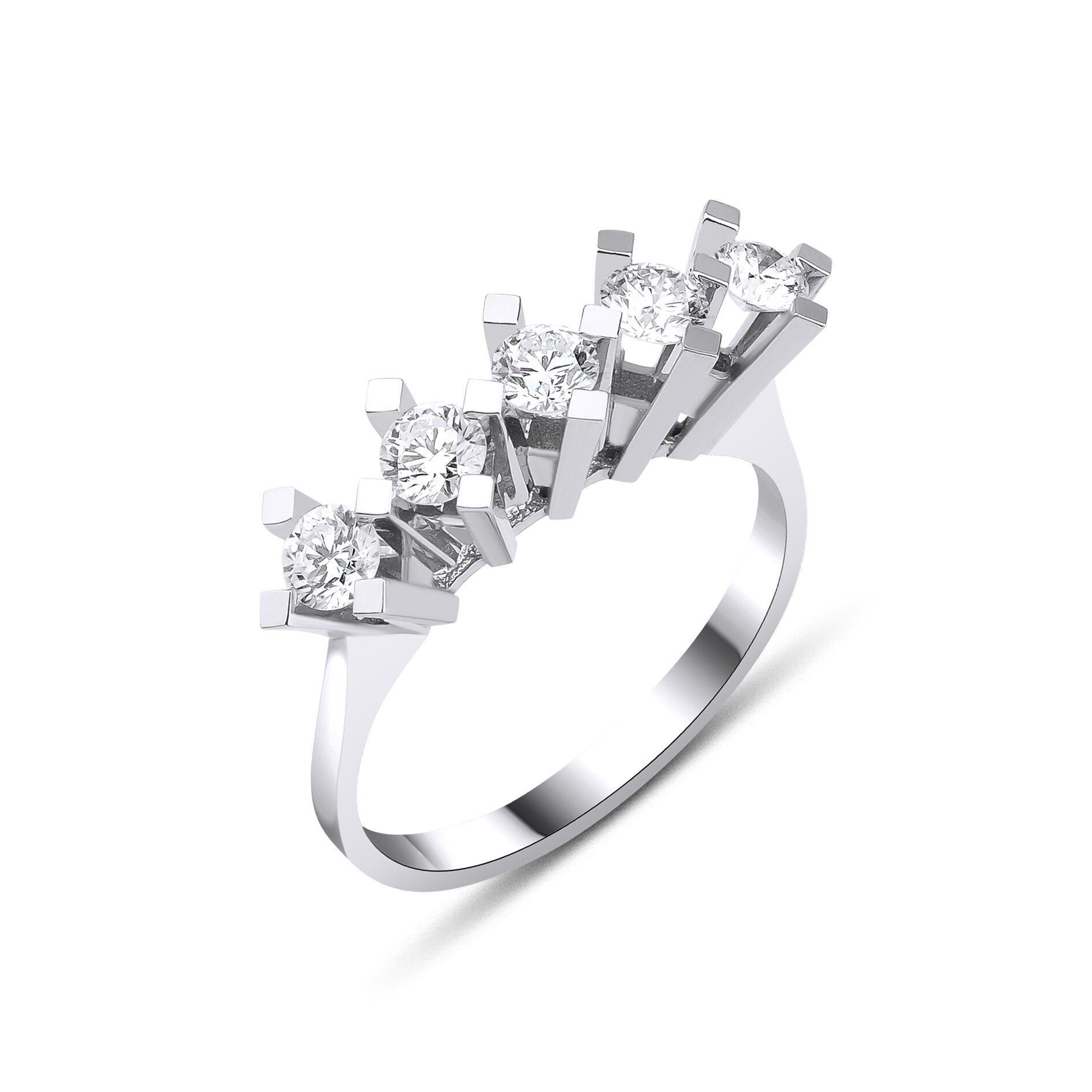 1.00 ct Pırlanta Beştaş Yüzük