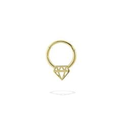 14 Ayar Altın Elmas Motifli Helix Piercing