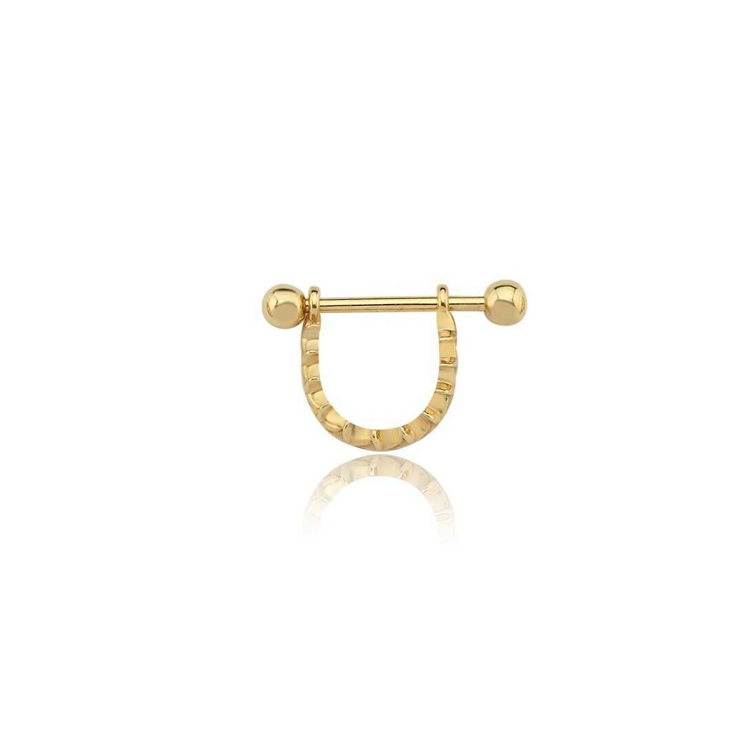14 Ayar Altın Sallantılı Helix Piercing