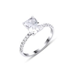 1,50 ct W NOOR White Topaz OCT Pırlanta Yüzük