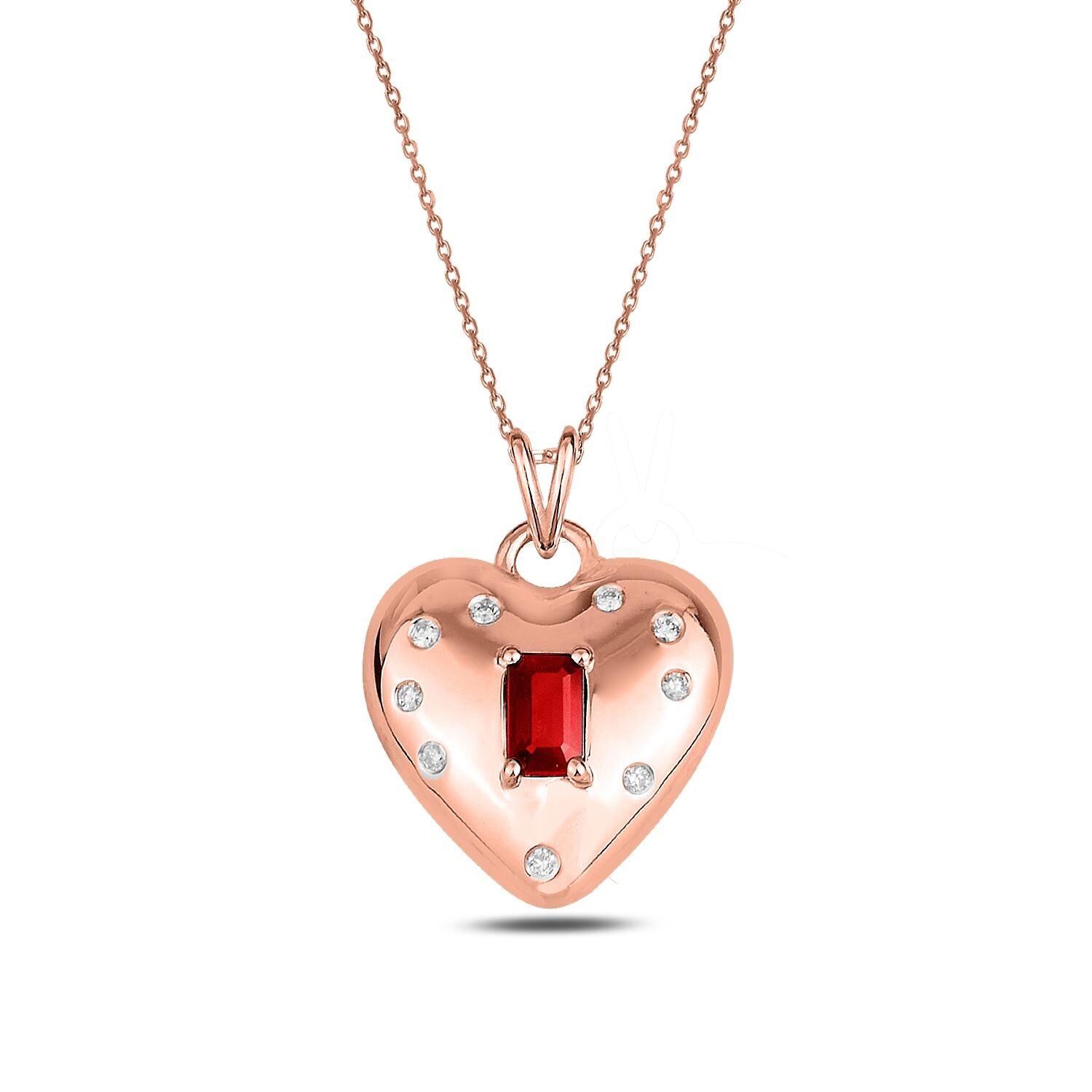 0.53 ct True Love Yakut Pırlanta Kolye