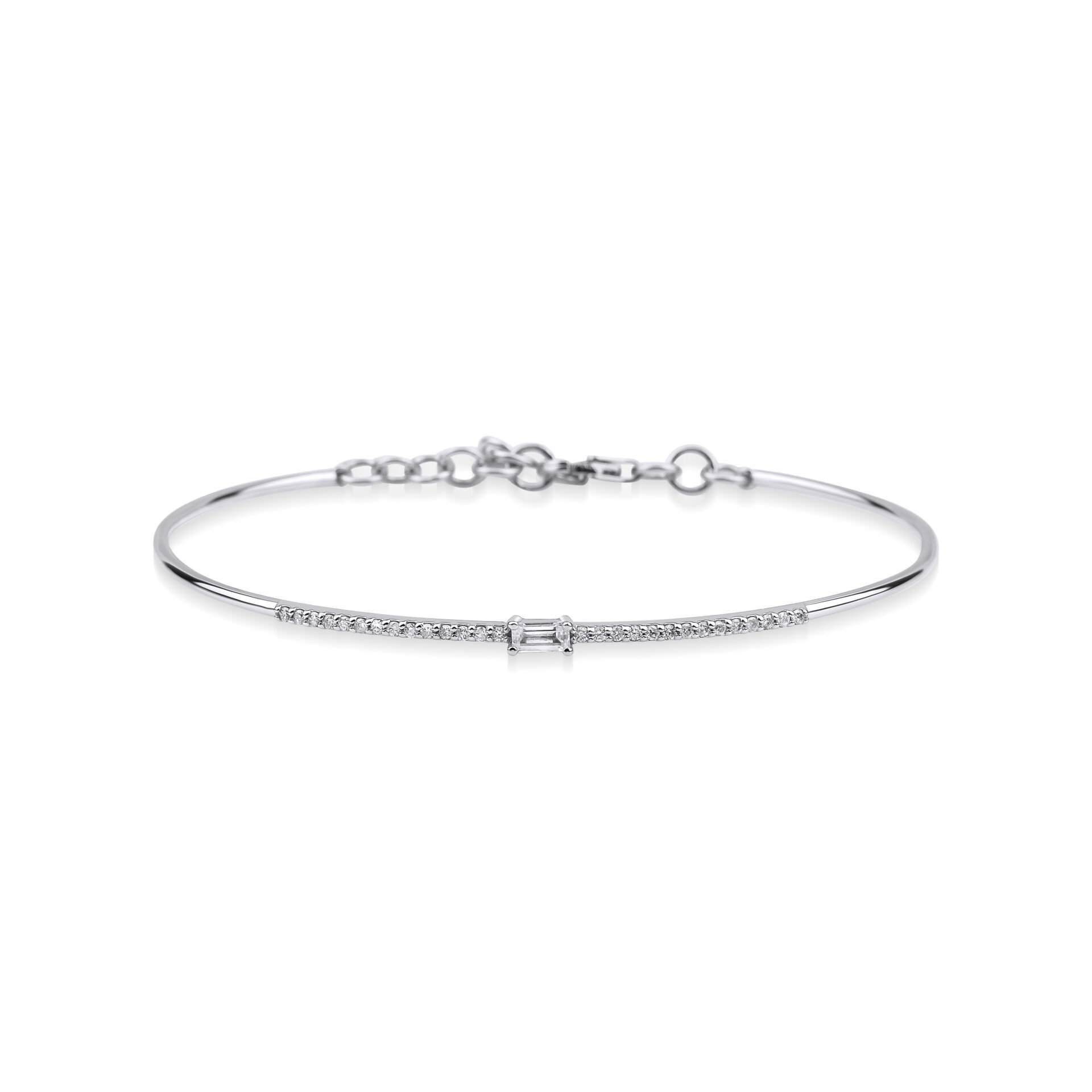 0.44 ct White Topaz Choker Bileklik