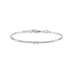 0.44 ct White Topaz Choker Bileklik