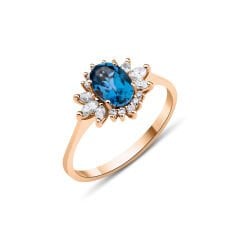 1.24 ct London Blue Crop Pırlanta Yüzük