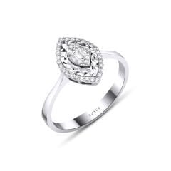 0.17 ct Baget Pırlanta Yüzük