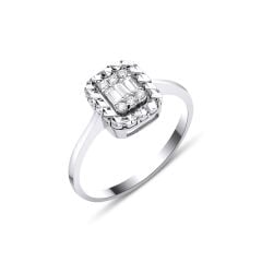 0.10 ct Pırlanta Baget Yüzük