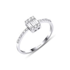 0.34 ct Baget Pırlanta Yüzük
