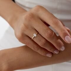 Infınıty 0.40 Ct Pırlanta Oval Tektaş Yüzük