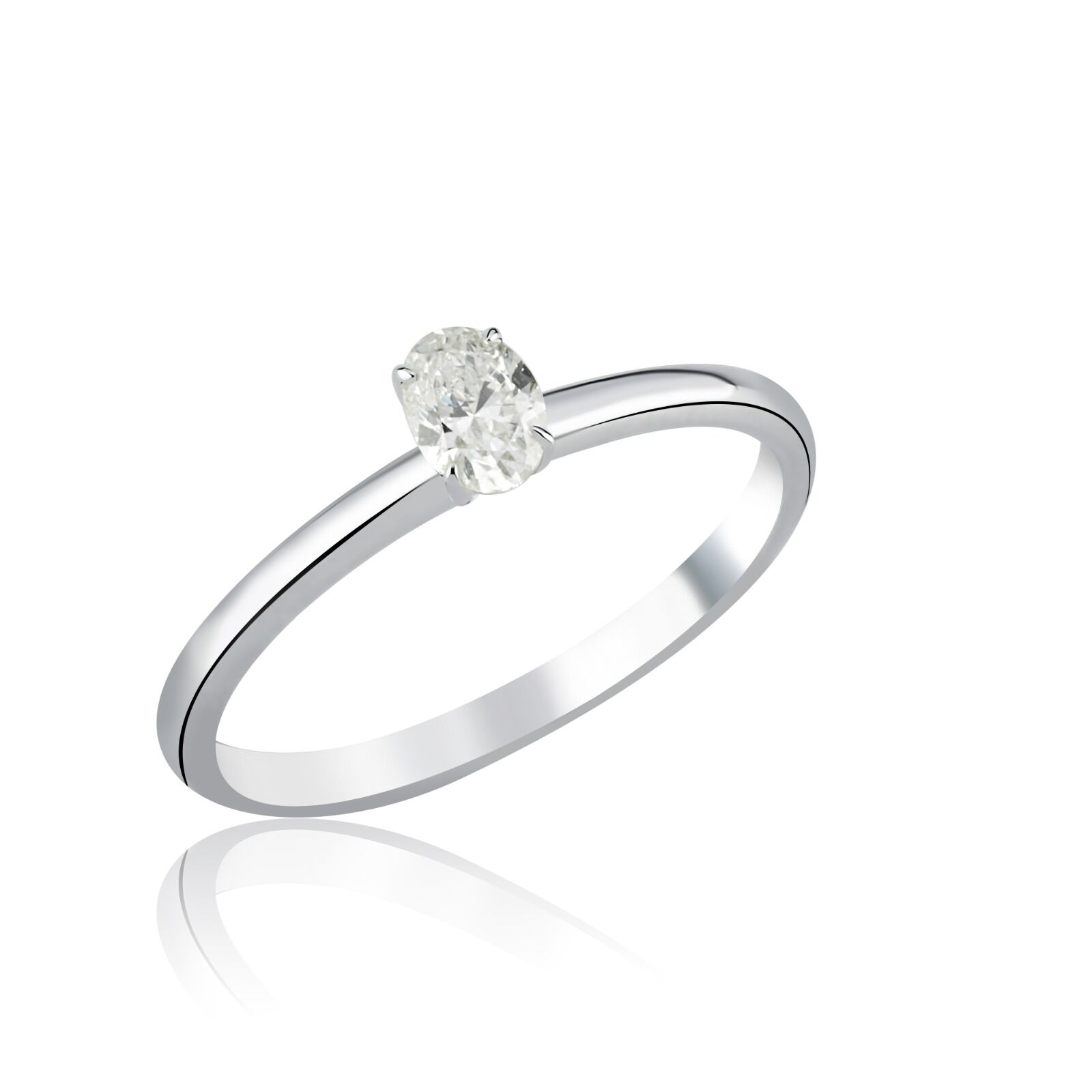 0.30 ct Oval Kesim Tektaş Yüzük