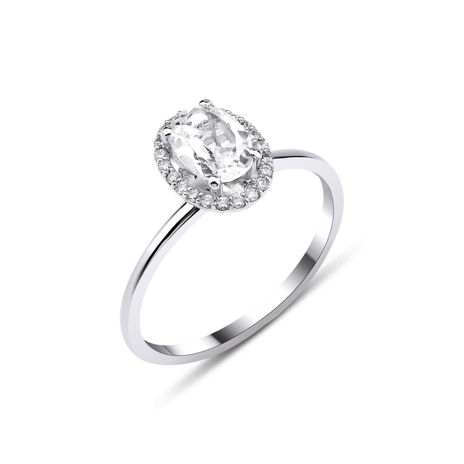 0.38 ct Oval Kesim Tektaş Yüzük