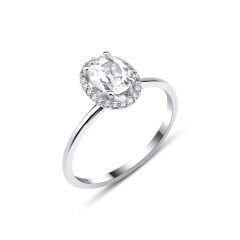 0.38 ct Oval Kesim Tektaş Yüzük